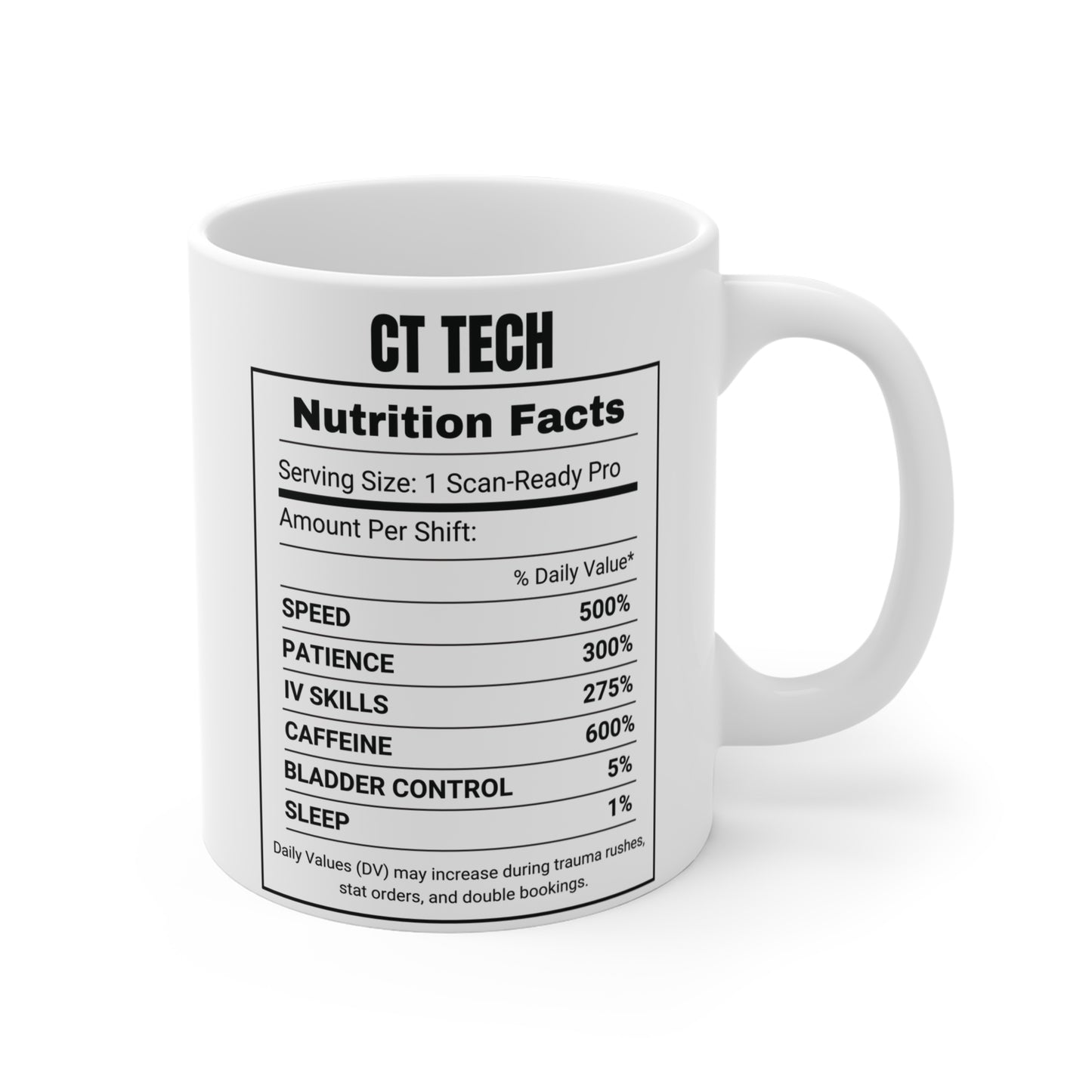 "CT Tech Nutrition Facts" Mug