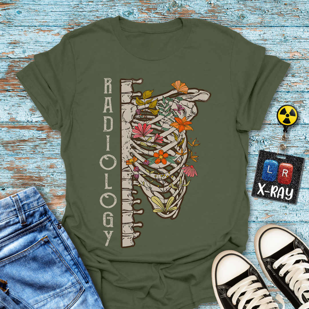 "Floral Spine & Ribs" T-Shirt