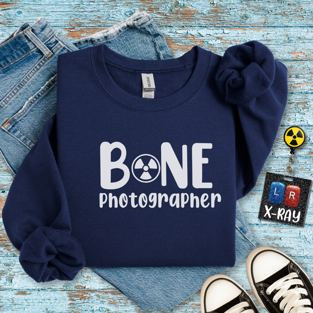 "Bone Photographer" Sweatshirt – Snapping Pics of Skeletons Since Day One