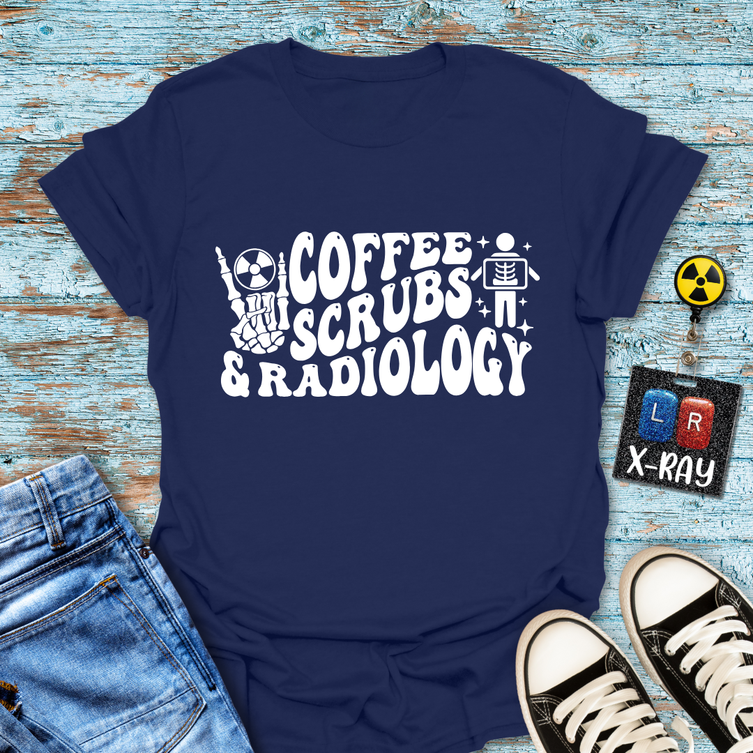 "Coffee Scrubs & Radiology" T-Shirt