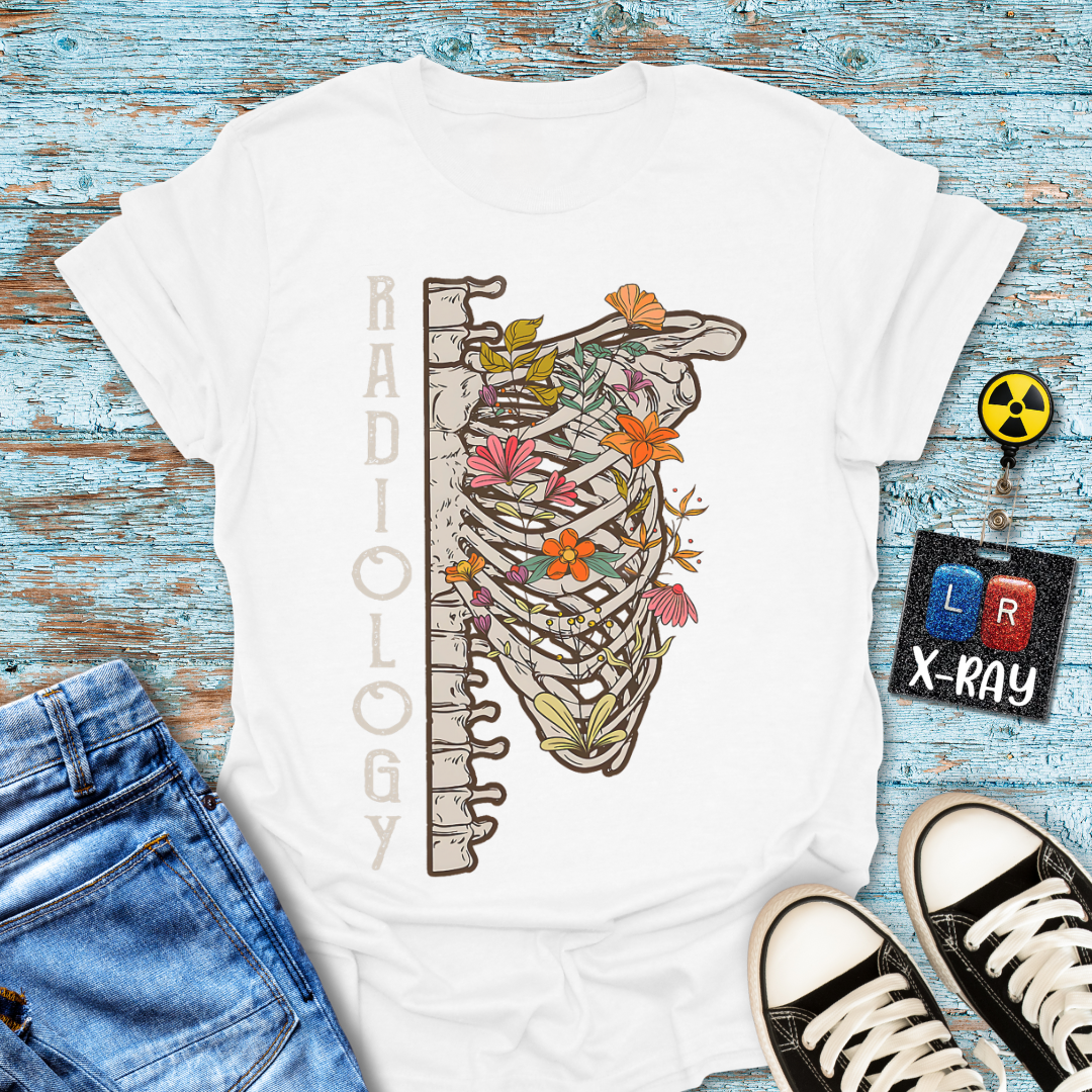 "Floral Spine & Ribs" T-Shirt