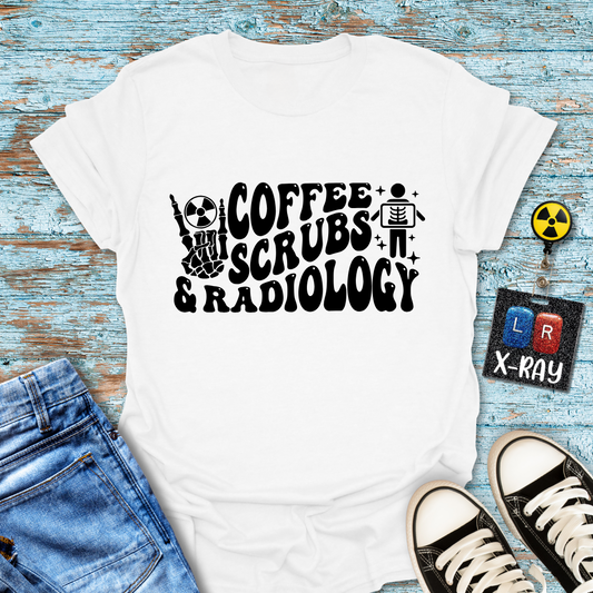 "Coffee Scrubs & Radiology" T-Shirt