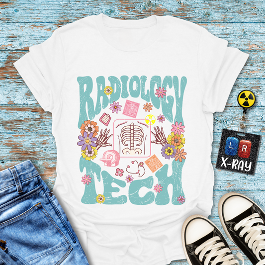 "Floral Rad Tech Collage" T-Shirt