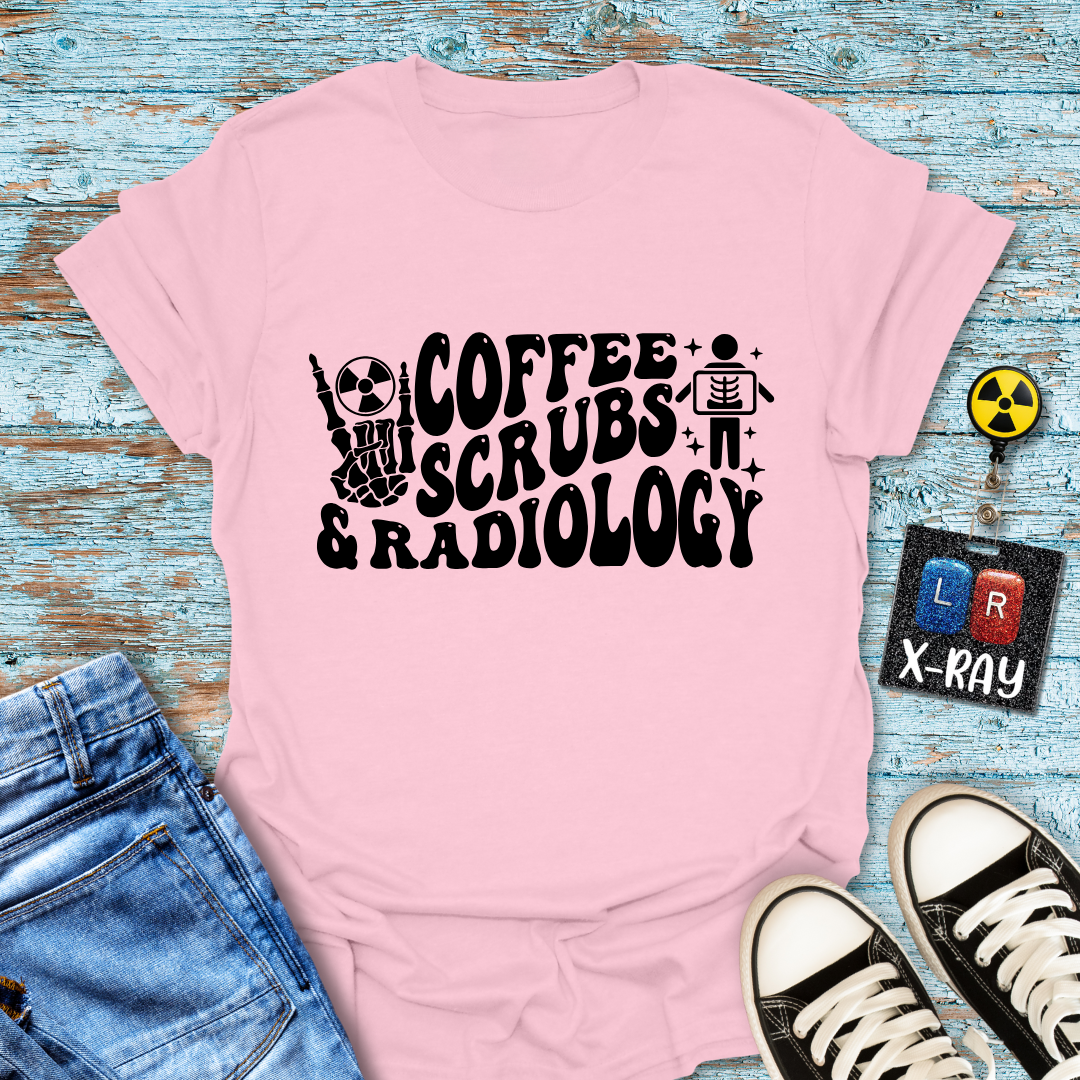 "Coffee Scrubs & Radiology" T-Shirt