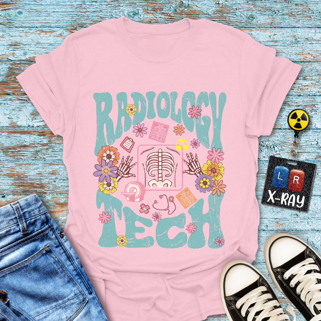"Floral Rad Tech Collage" T-Shirt