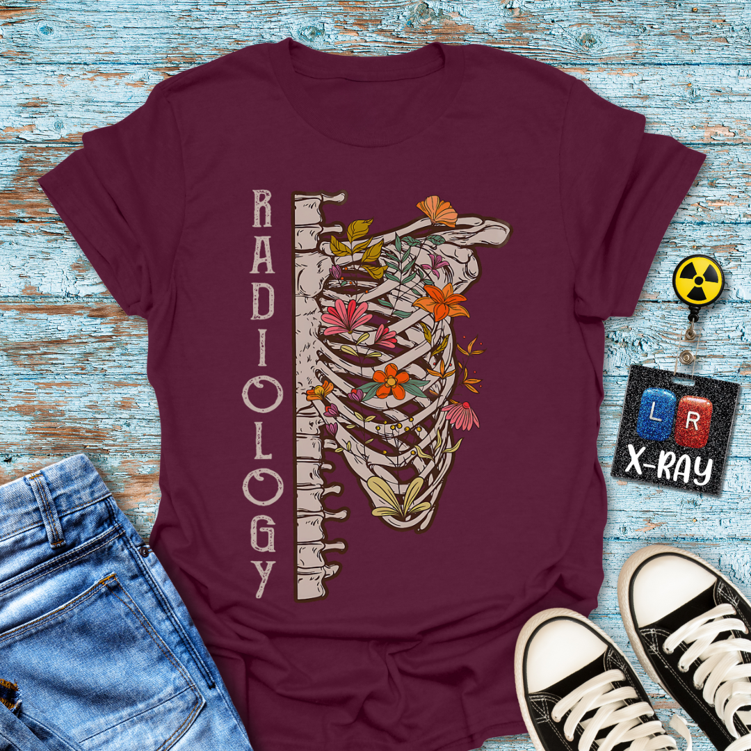 "Floral Spine & Ribs" T-Shirt