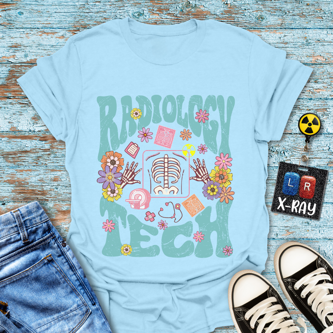 "Floral Rad Tech Collage" T-Shirt