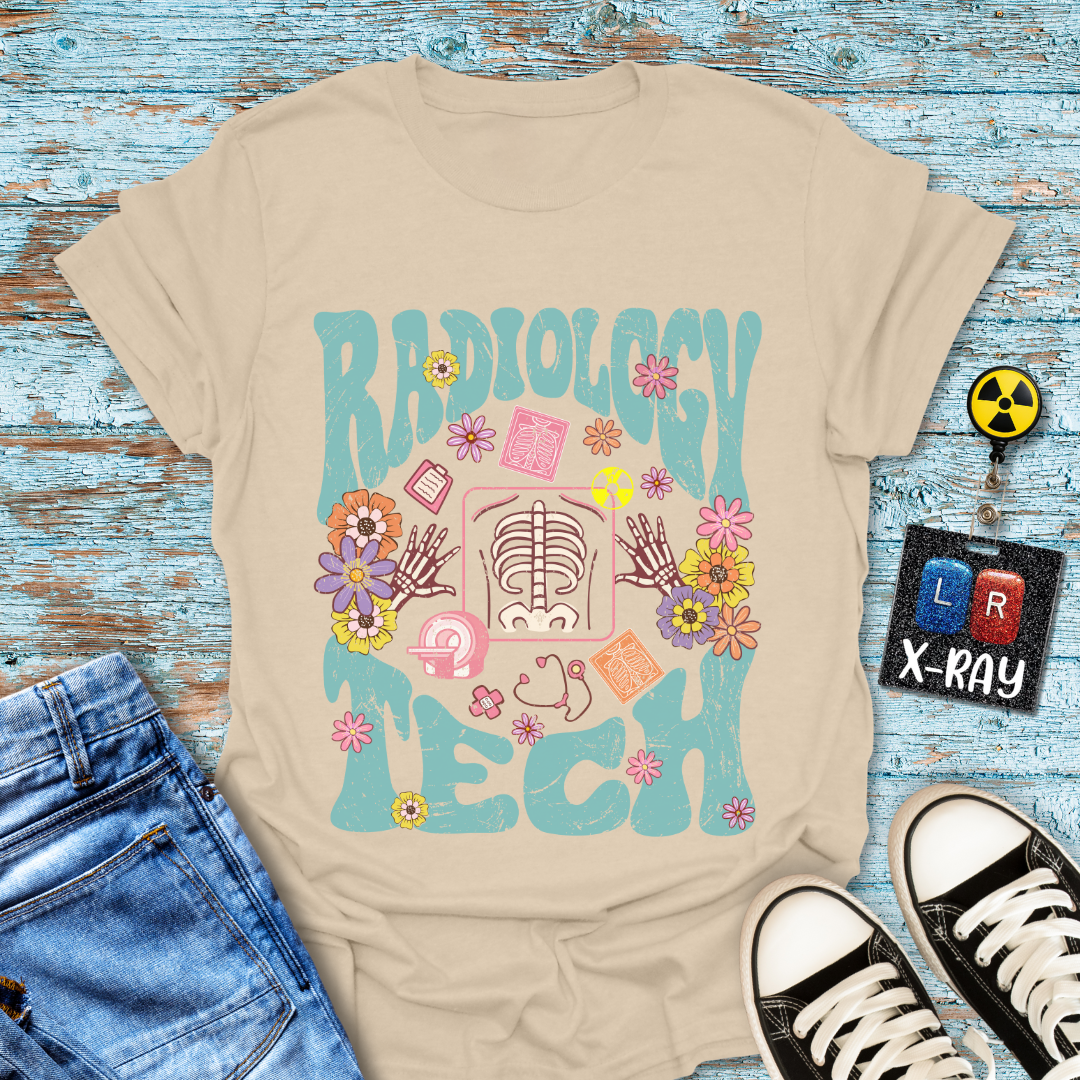 "Floral Rad Tech Collage" T-Shirt