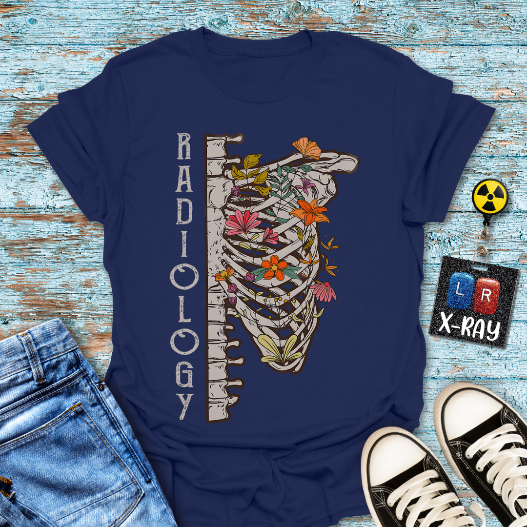 "Floral Spine & Ribs" T-Shirt