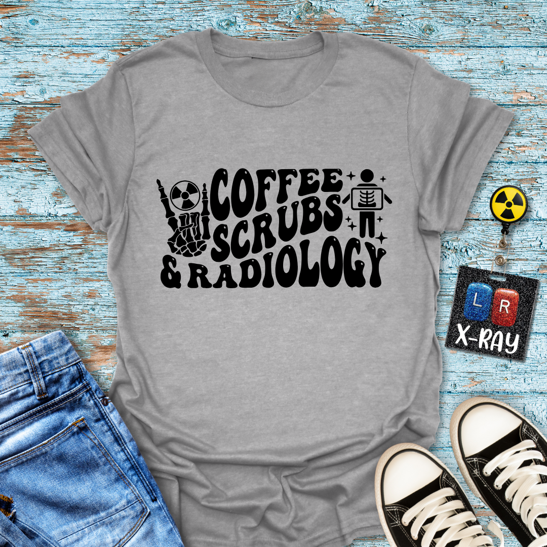 "Coffee Scrubs & Radiology" T-Shirt
