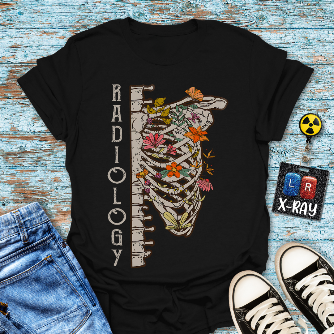 "Floral Spine & Ribs" T-Shirt