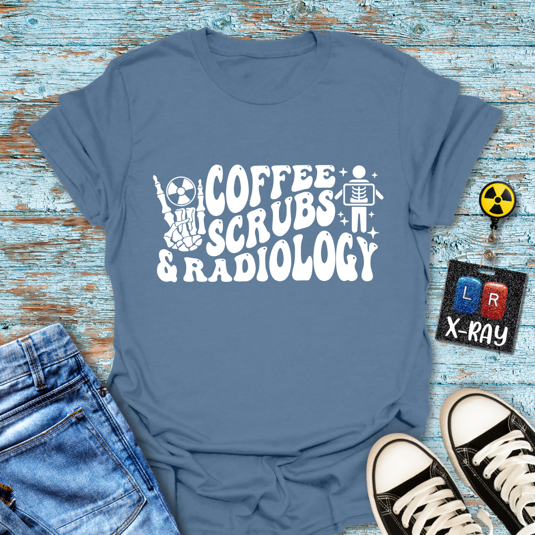 "Coffee Scrubs & Radiology" T-Shirt