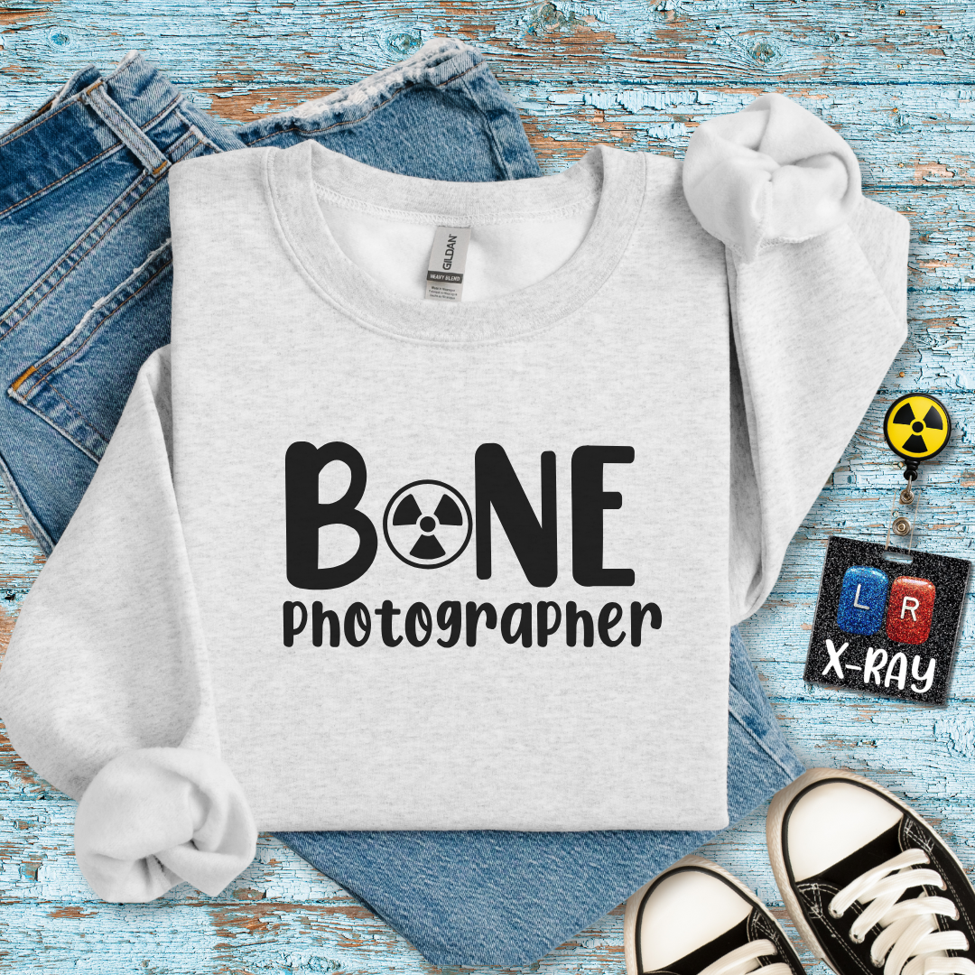 "Bone Photographer" Sweatshirt – Snapping Pics of Skeletons Since Day One