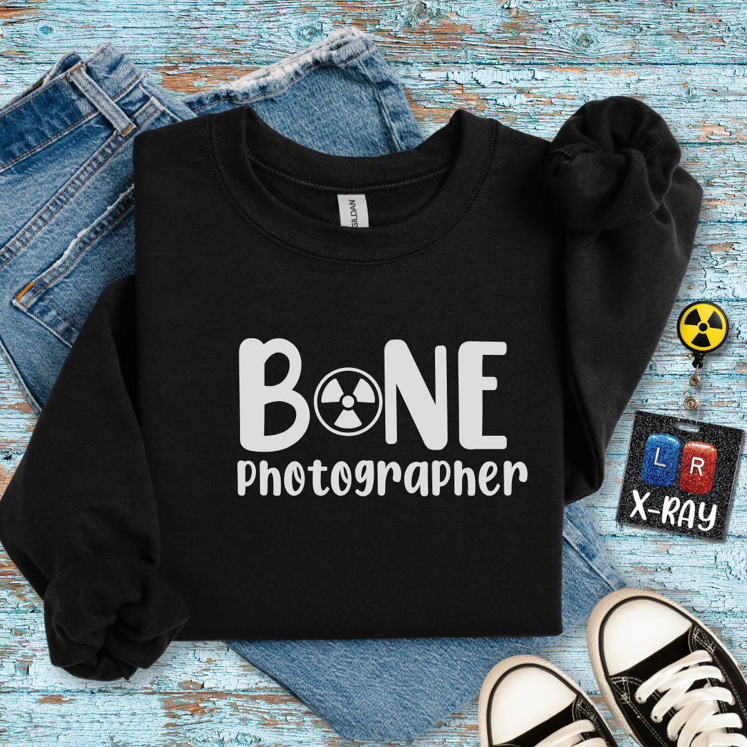 "Bone Photographer" Sweatshirt – Snapping Pics of Skeletons Since Day One
