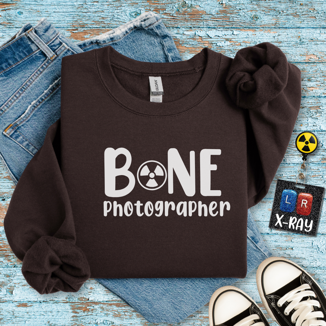 "Bone Photographer" Sweatshirt – Snapping Pics of Skeletons Since Day One