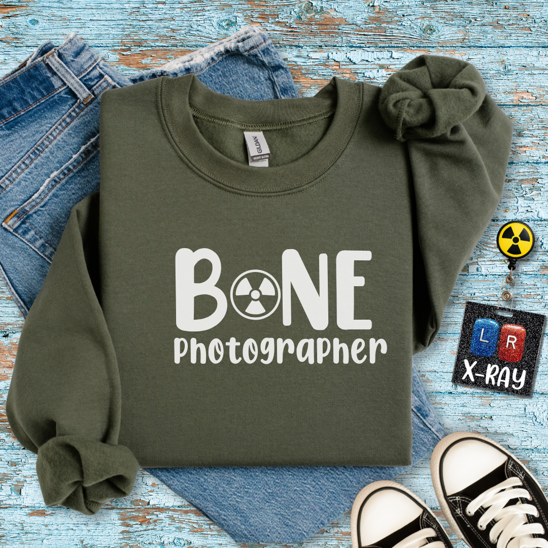 "Bone Photographer" Sweatshirt – Snapping Pics of Skeletons Since Day One