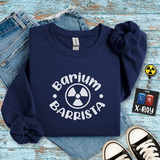 "Barium Barista" Sweatshirt – Serving Up Contrast and Comfort