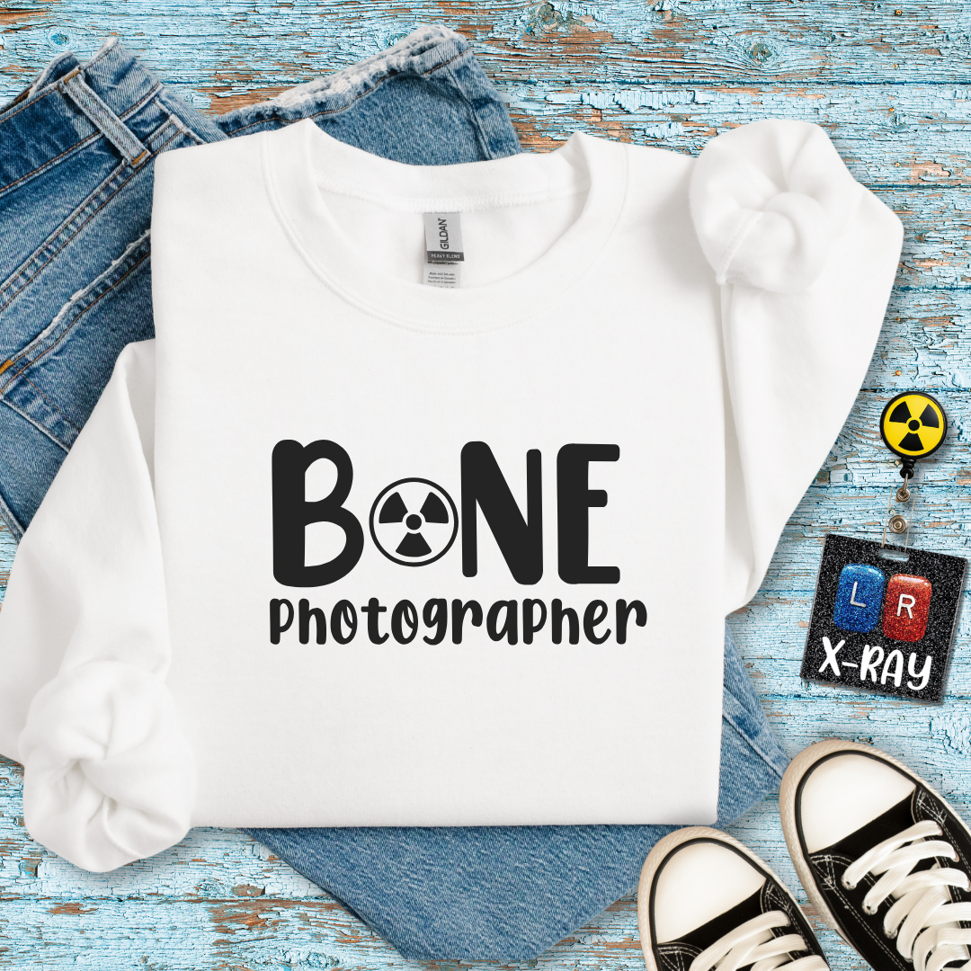 "Bone Photographer" Sweatshirt – Snapping Pics of Skeletons Since Day One